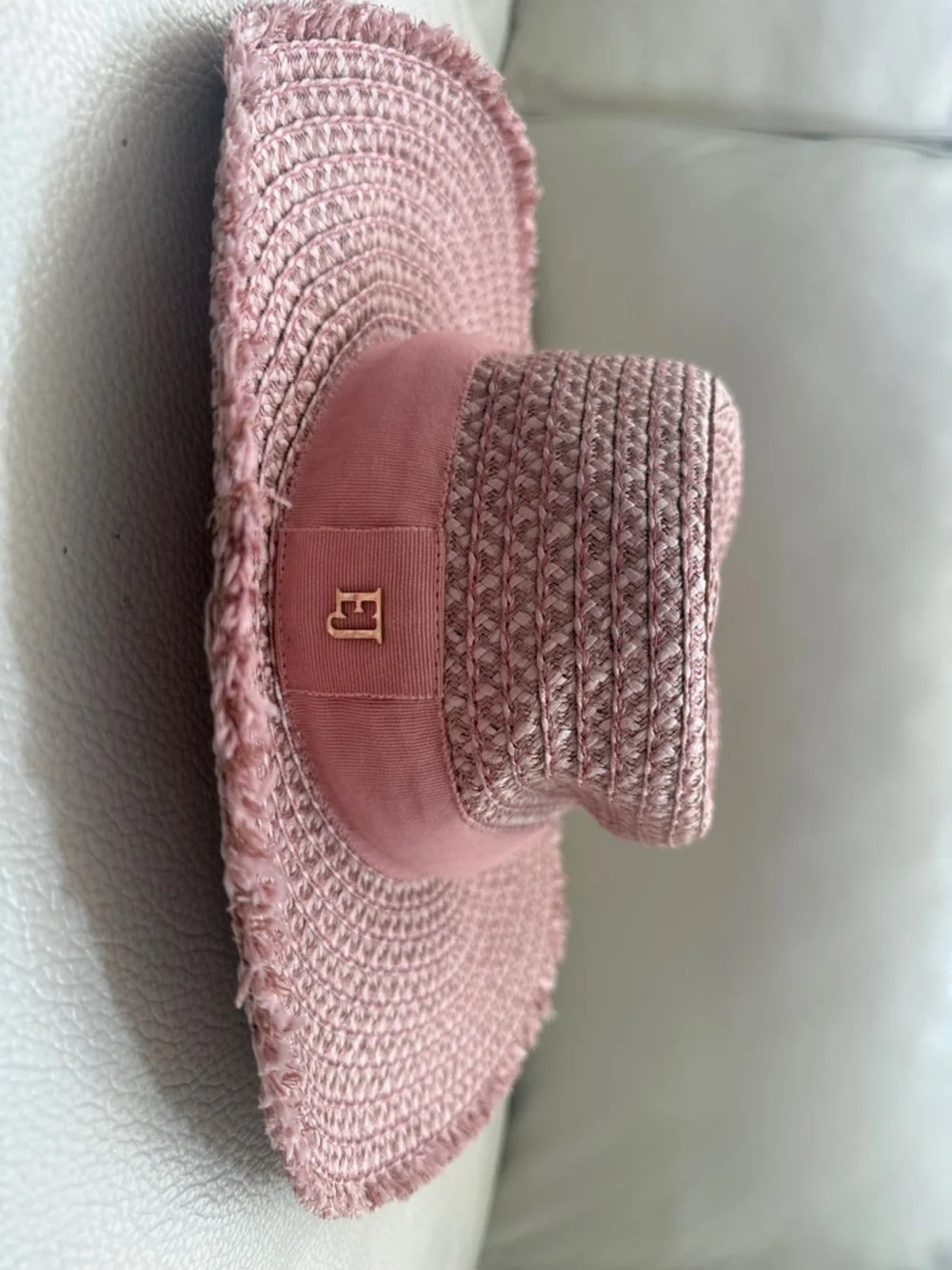 NEW Eric Javits Look Again Packable Blush Fedora - Picture 8 of 10